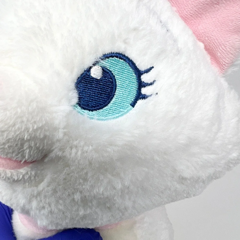 Disney Store The Aristocats Marie Plush White Pink Kitten Stuffed Animal 12 inch